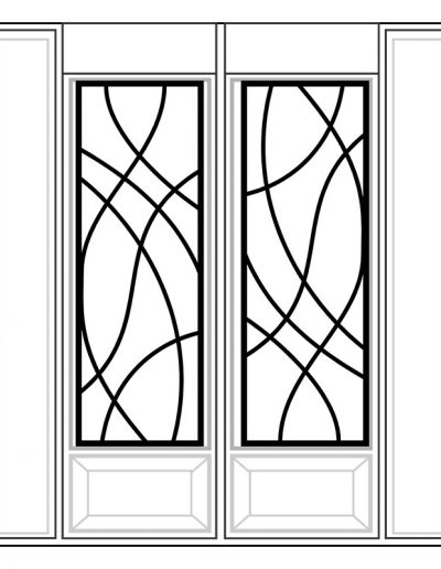 Inserted Wrought Iron Glass Design - 1 | Master Doors