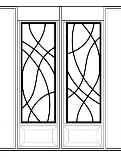 Inserted Wrought Iron Glass Design - 13 | Master Doors