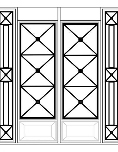 Inserted Wrought Iron Glass Design - 15 | Master Doors