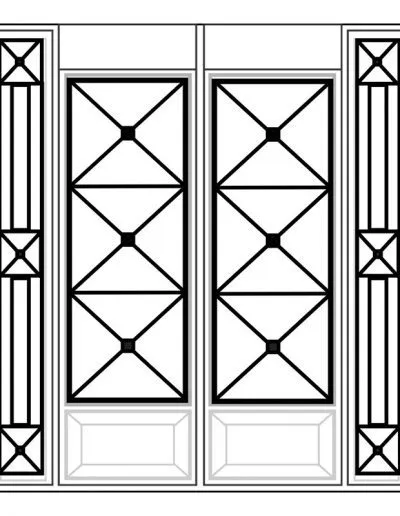 Inserted Wrought Iron Glass Design - 15 | Master Doors
