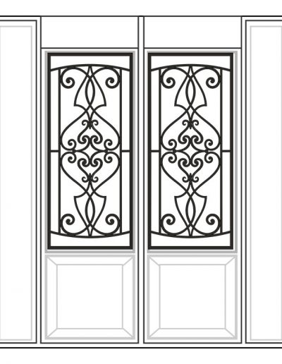 Inserted Wrought Iron Glass Design - 20 | Master Doors