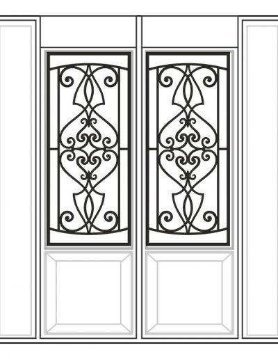 Inserted Wrought Iron Glass Design - 20 | Master Doors