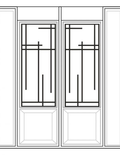 Inserted Wrought Iron Glass Design - 22 | Master Doors