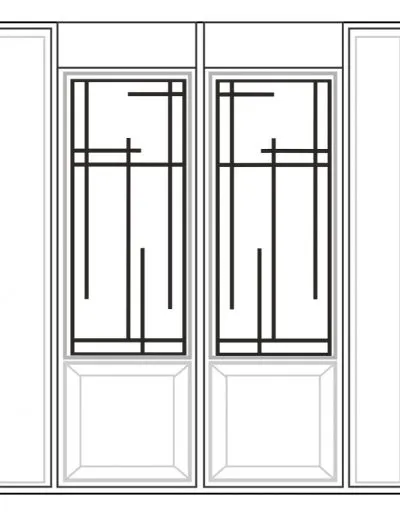 Inserted Wrought Iron Glass Design - 22 | Master Doors