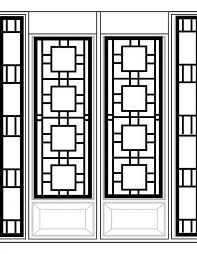 Inserted Wrought Iron Glass Design - 6 | Master Doors