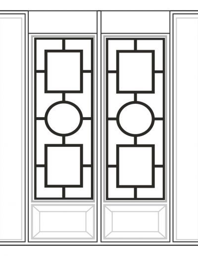 Inserted Wrought Iron Glass Design - 8 | Master Doors