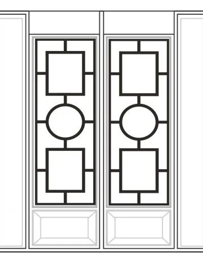 Inserted Wrought Iron Glass Design - 8 | Master Doors