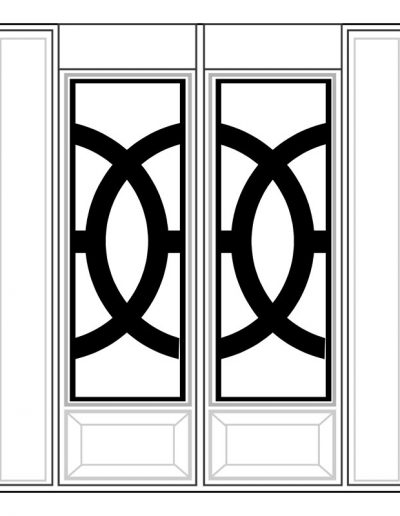 Inserted Wrought Iron Glass Design - 9 | Master Doors