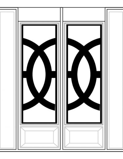 Inserted Wrought Iron Glass Design - 9 | Master Doors