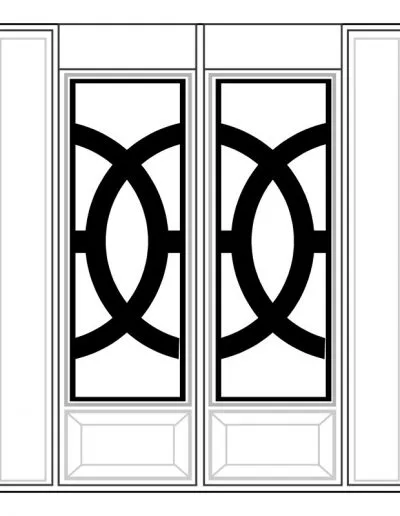 Inserted Wrought Iron Glass Design - 9 | Master Doors