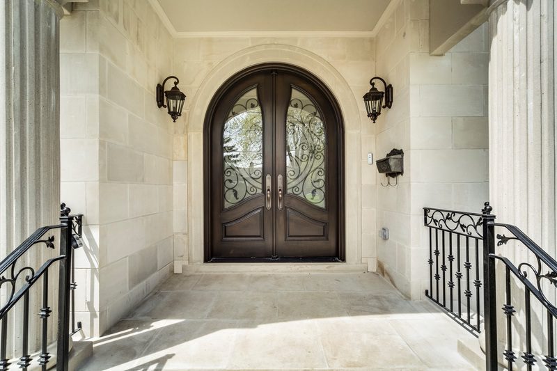 Classic solid wood exterior door