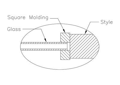 Door Glass Panel Square Moulding