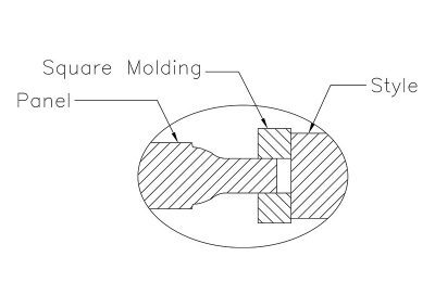 Door Raised Panel Square Moulding