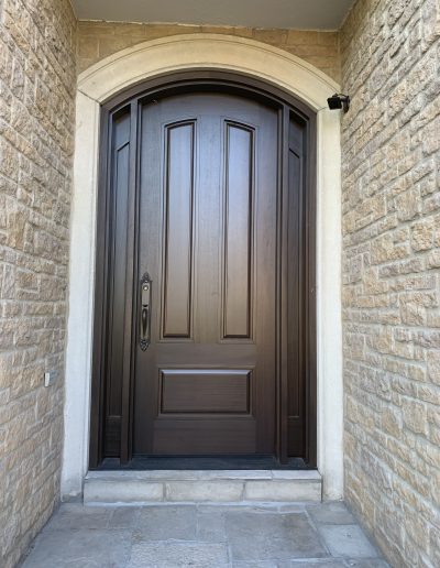 Single Exterior Door with Rounded Top