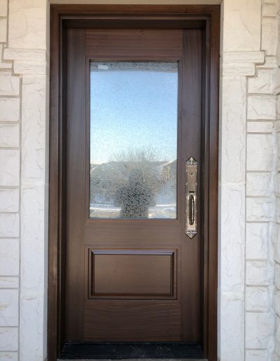 Mahogany Front Door with Glass Insert