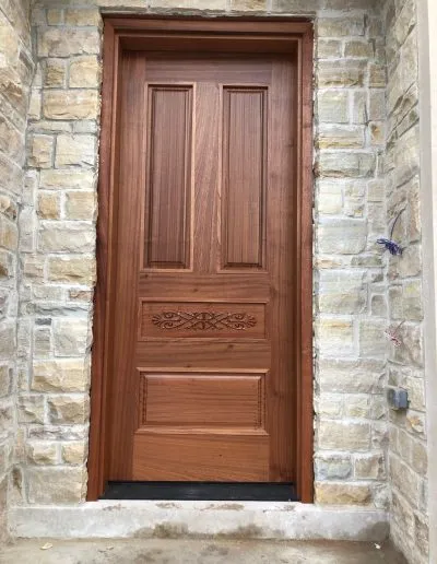 Light Mahogany Exterior Door