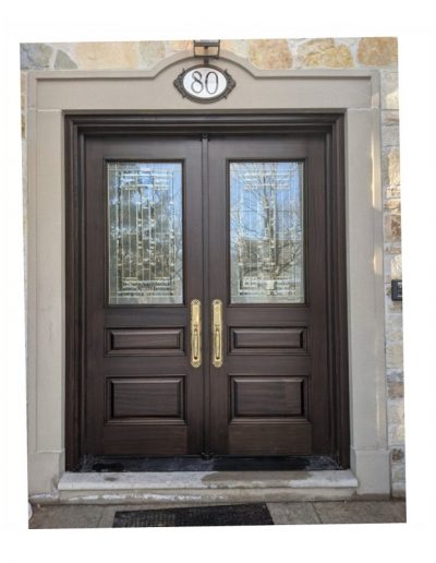 classic medium brown Wood double Exterior Door