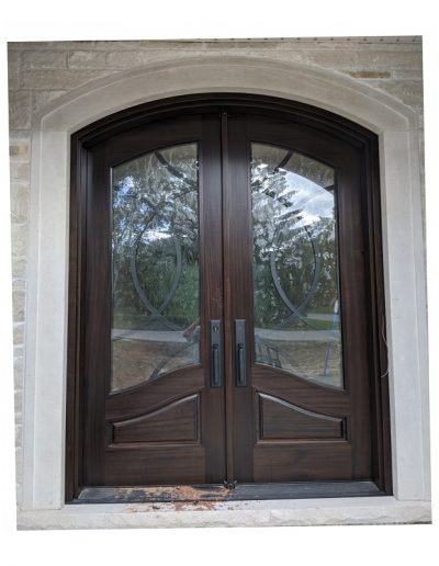 classic medium brown Wood double Exterior Door