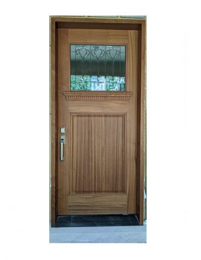 classic light brown wood door