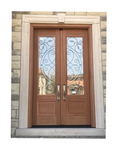 classic raw Wood double Exterior Door