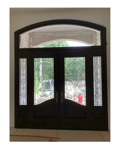 classic medium brown Wood double Exterior Door