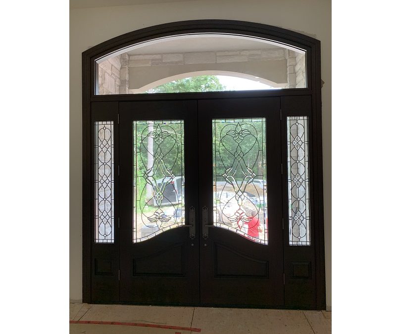 classic medium brown Wood double Exterior Door