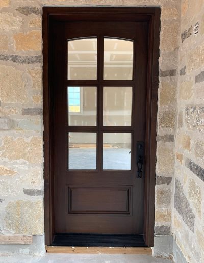 Custom Exterior Traditional Door with Glass