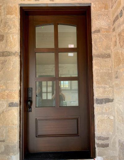 Custom Exterior Traditional Door with Glass