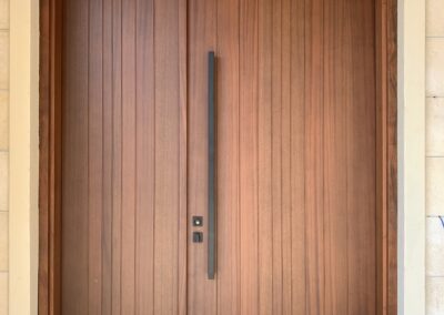 Brown wooden door