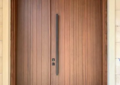 Brown wooden door
